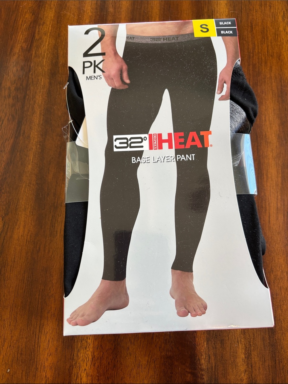 32 Degrees Heat Men's Black Base Layer Pants - 2 Pack